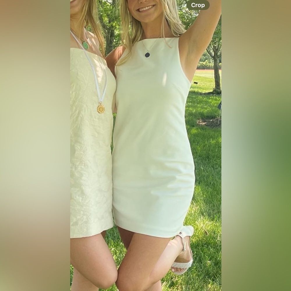 White staple dress